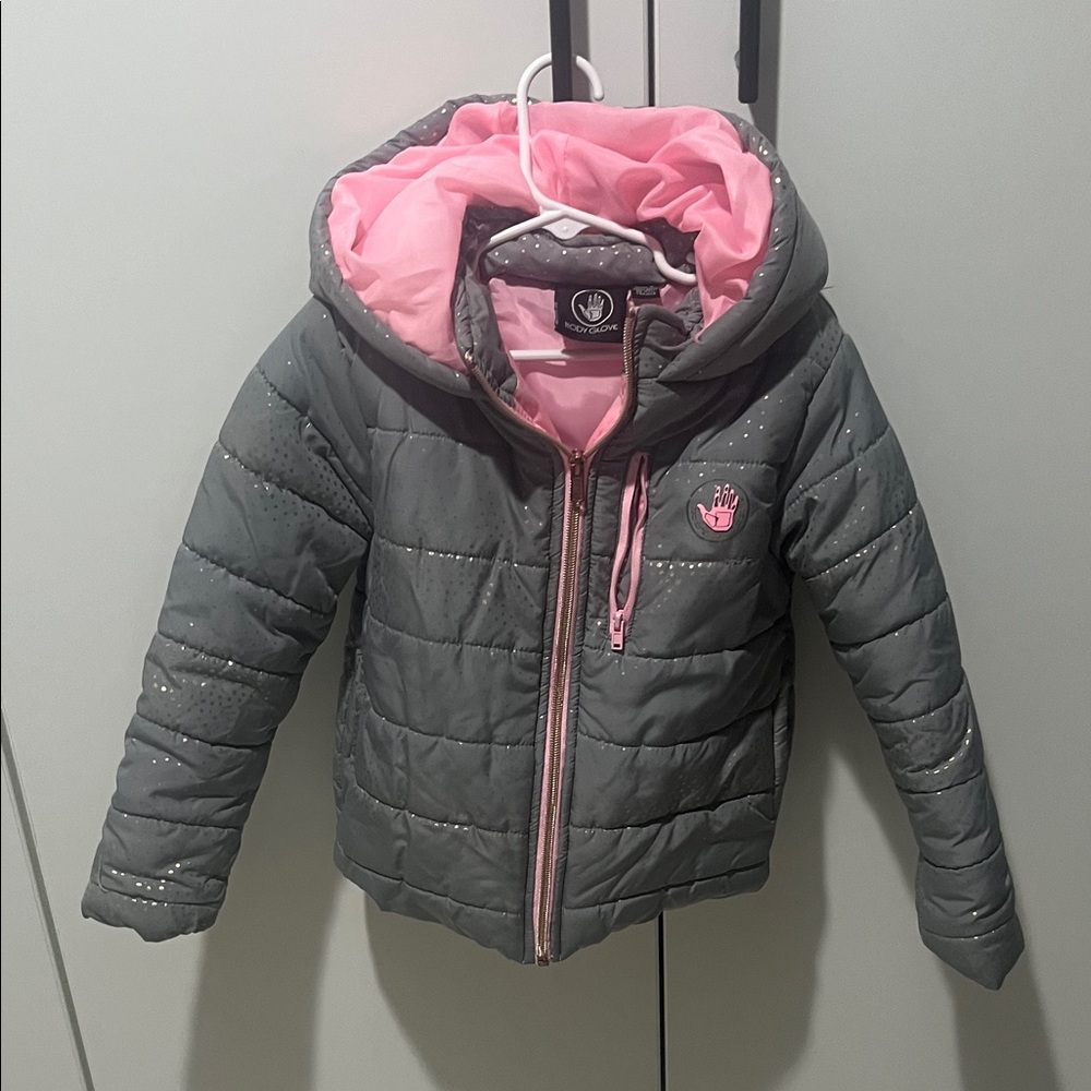 Body Glove Gray and Pink Puffer Jacket